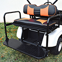 RHOX SS Seat Kit, Rally Black/Orange E-Z-Go TXT 96+