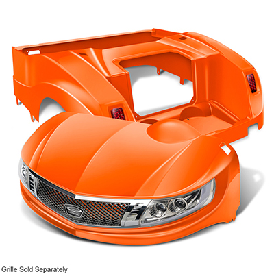 DoubleTake Phoenix Body Kit with Street Legal Light Kit, E-Z-Go RXV 08+, Orange