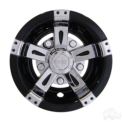 Wheel Cover, 10" Vegas Chrome/Black