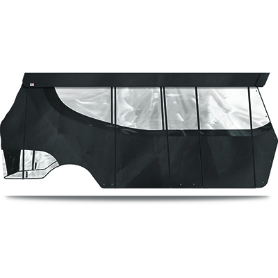 Doubletake Enclosure & Valance for Titan with 120" Kwick-Track Top, E-Z-Go TXT 14+, Graphite