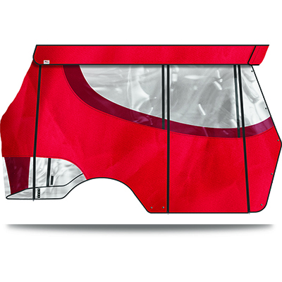 DoubleTake Enclosure & Valance, 4 Passenger, Club Car DS Old Style 99-, Red