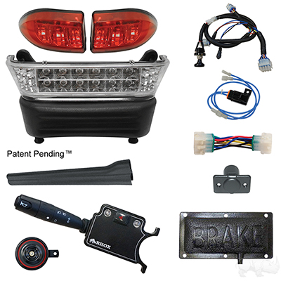 BYO LED Light Bar Kit, Club Car Precedent, Gas & Electric 04-08.5, 12v, (Deluxe, Pedal Mount)