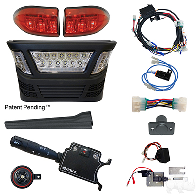 BYO LED Light Bar Kit, Club Car Precedent, Gas 04+ & Electric 04-08.5, 12V, (Deluxe, Linkage)