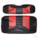 RHOX Front Seat Cover Set, Rally Black/Red, E-Z-Go TXT 96-13