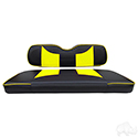 RHOX Front Seat Cushion Set, Rally Black/Yellow, E-Z-Go TXT 96-13