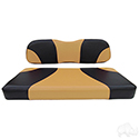 RHOX Front Seat Cushion Set, Sport Black/Tan, Club Car DS