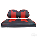 RHOX Front Seat Cushion Set, Rally Black/Red, Club Car Tempo, Precedent 04+