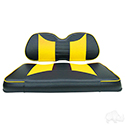 RHOX Front Seat Cushion Set, Rally Black/Yellow, Club Car Tempo, Precedent 04+