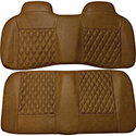 Diamond Stitched Leather Seat Set, Honey, EZ-GO TXT