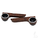 Seat Kit Arm Rest Set with Cup Holder, ABS Wood grain