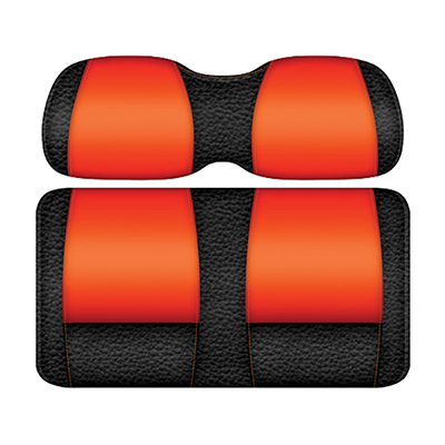 DoubleTake Veranda Front Cushion Set, E-Z-Go TXT 96+, Black/Orange