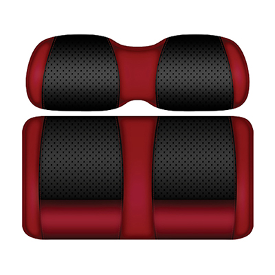 DoubleTake Clubhouse Front Cushion Set, E-Z-Go RXV 08+, Black/Ruby