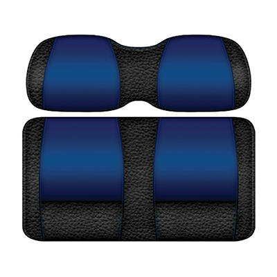 DoubleTake Veranda Seat Pod Cushion Set, E-Z-Go TXT 96+, Black/Blue