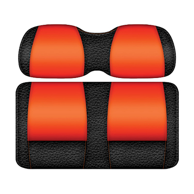 DoubleTake Veranda Seat Pod Cushion Set, Club Car DS New Style 00+, Black/Orange