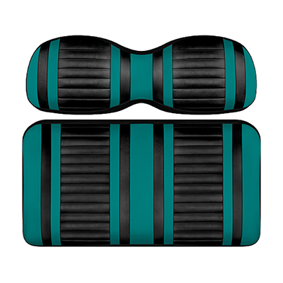 DoubleTake Extreme Seat Pod Cushion Set, E-Z-Go RXV 08+, Black/Teal