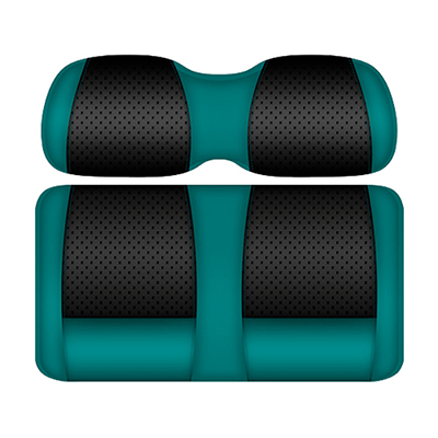 DoubleTake Clubhouse Seat Pod Cushion Set, Club Car Precedent 04+, Black/Teal