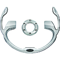 DoubleTake Pilot Steering Wheel Inserts, Universal, Chrome