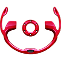 DoubleTake Pilot Steering Wheel Inserts, Universal, Red