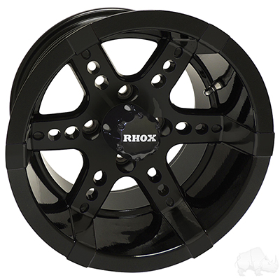 RHOX RX252, Black w/ Center Cap, 12x7 ET-25