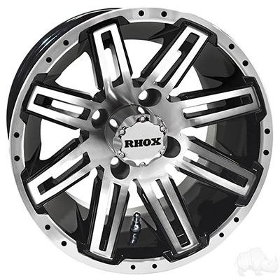 RHOX RX265, Machined Gloss Black, 12x7, ET-25