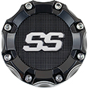 Center Cap, Matte Black with Silver SS